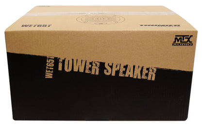 Pair WET65T 6.5” Marine Wakeboard Tower Speakers