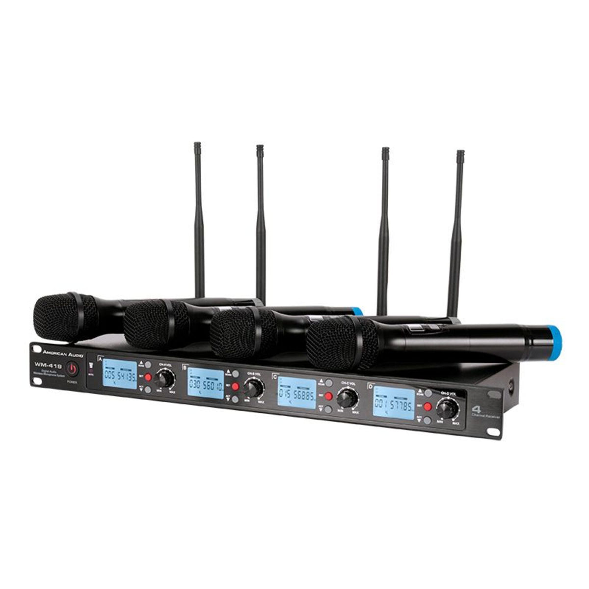 WM-419 4-Channel UHF Wireless Handheld Microphone System