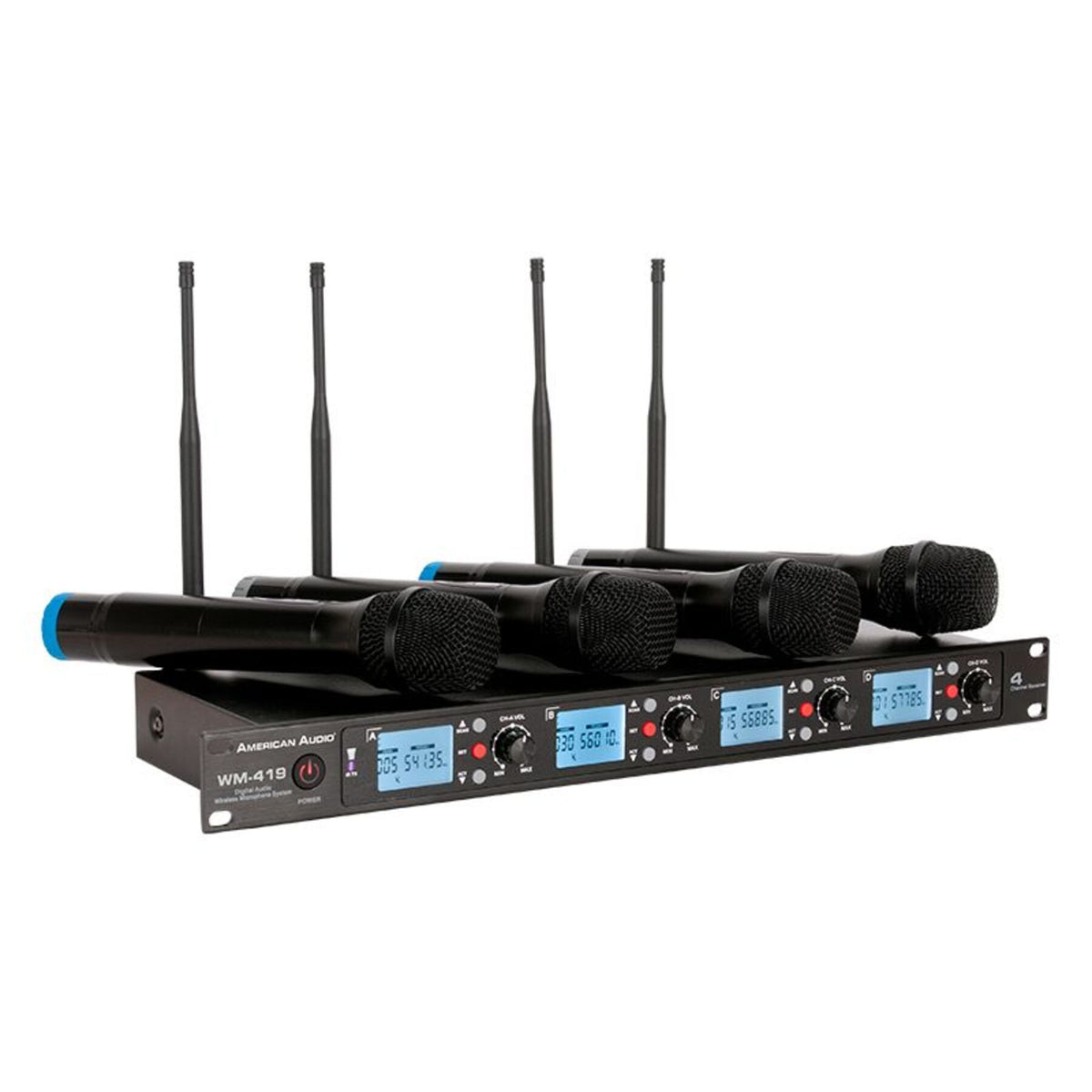 WM-419 4-Channel UHF Wireless Handheld Microphone System