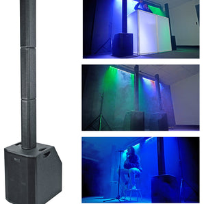 Rockville TITAN ARRAY SYSTEM Pro Powered Column Array Speaker Dual 10" Subwoofer