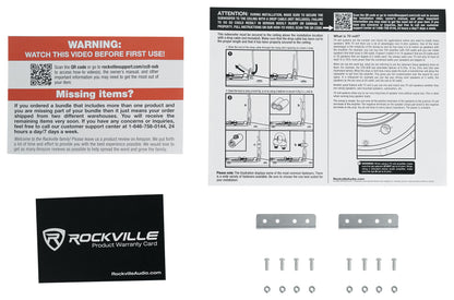 Rockville CC8-SUB 8” Commercial/Restaurant 70V Ceiling Subwoofer Sub+Rough-In Kit