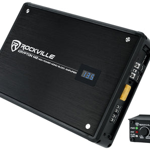 Rockville KRYPTON-M2 3000w Peak/750w RMS Mono 1 Ohm Car Amplifier Amp+Remote