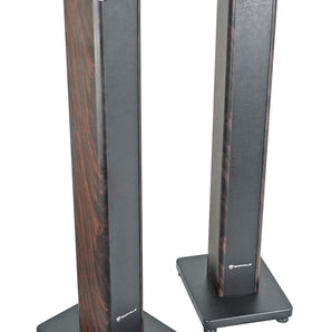 Pair Rockville RHTSD 36" Dark Wood Grain Bookshelf Home Theater Speaker Stands