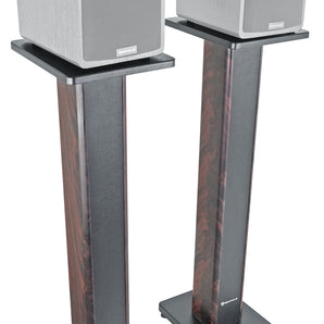 Pair Rockville RHTSD 36" Dark Wood Grain Bookshelf Home Theater Speaker Stands