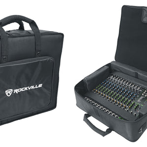 Rockville MBP2220 22"x20" Pro Mixer Bag, Thick Foam+Semi-Hard+6 Padded Dividers