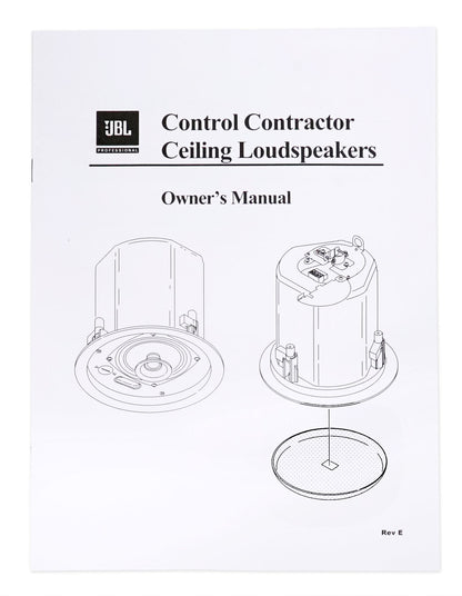 2) JBL Control 24CT 4" 70v Commercial Restaurant/Bar/Cafe White Ceiling Speakers