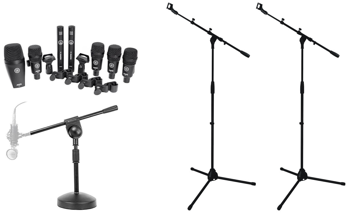 AKG Drum Set Session I with Mic Stands