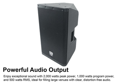 Rockville DX12 12" Class D 2000w PRO Powered Active DJ PA Speaker 500w RMS! Loud