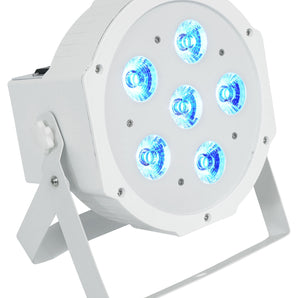 Rockville BATTERY PAR PACK 6RF White (8) Rechargeable Wash Lights+Charging Case