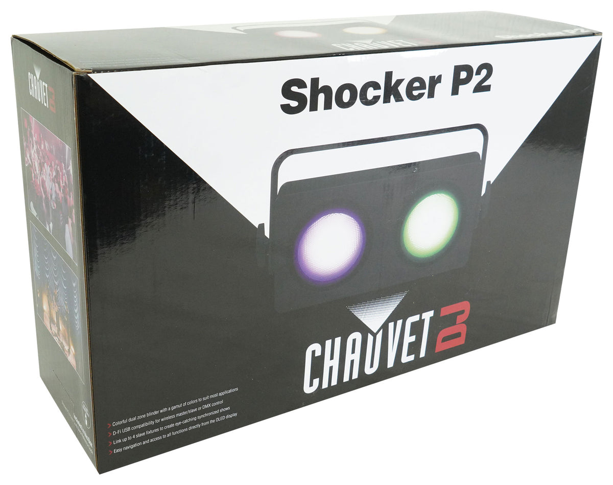 Chauvet DJ SHOCKER P2 RGBA+WW LED DMX Dual Zone Party Stage Blinder Light