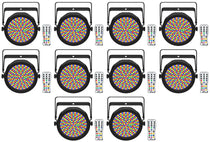 10 EZPAR 64 RGBA ILS Rechargeable Battery RGBA LED Par Wash Up-Lights