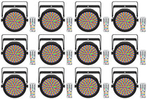 12 EZPAR 64 RGBA ILS Rechargeable Battery RGBA LED Par Wash Up-Lights