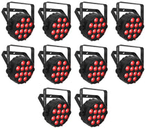 (10) SLIMPAR T12 BT ILS Wireless Par Wash Up-Lights w/ Bluetooth