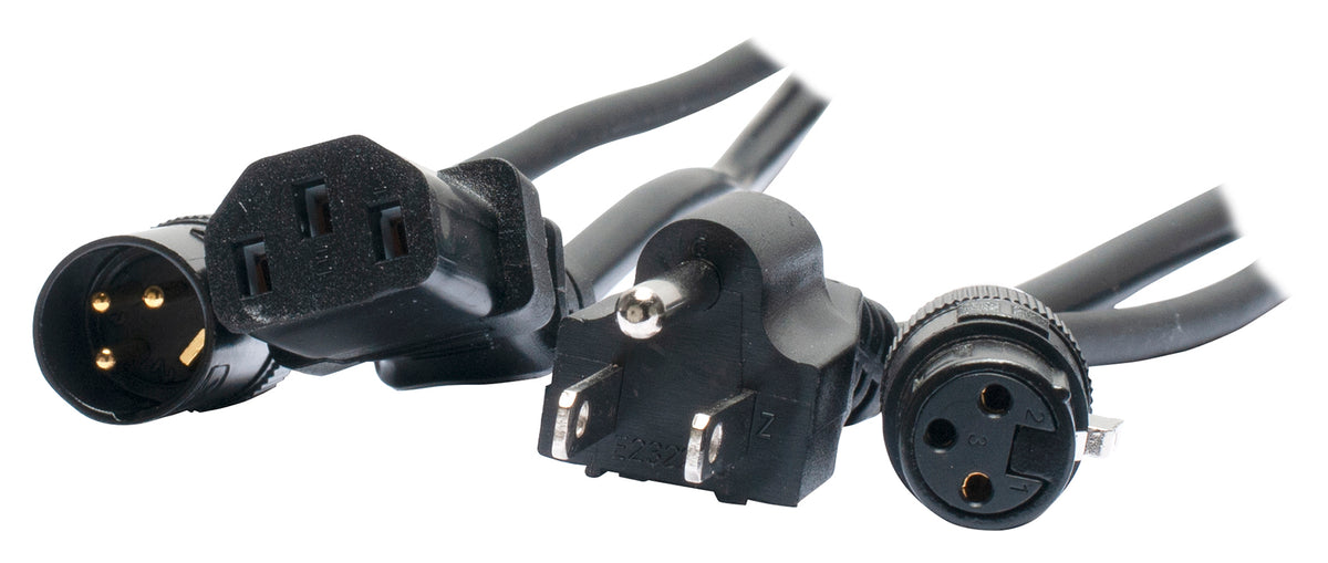 American DJ ADJ SKAC50 50 Foot 16 Gauge Audio Signal Cable And Power Cord Combo