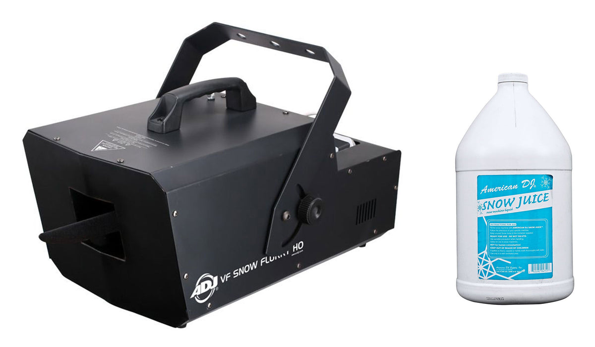 VF SNOW FLURRY HO EP 1250W DMX Snow Machine w/Remote + 1 Gallon Snow Fluid