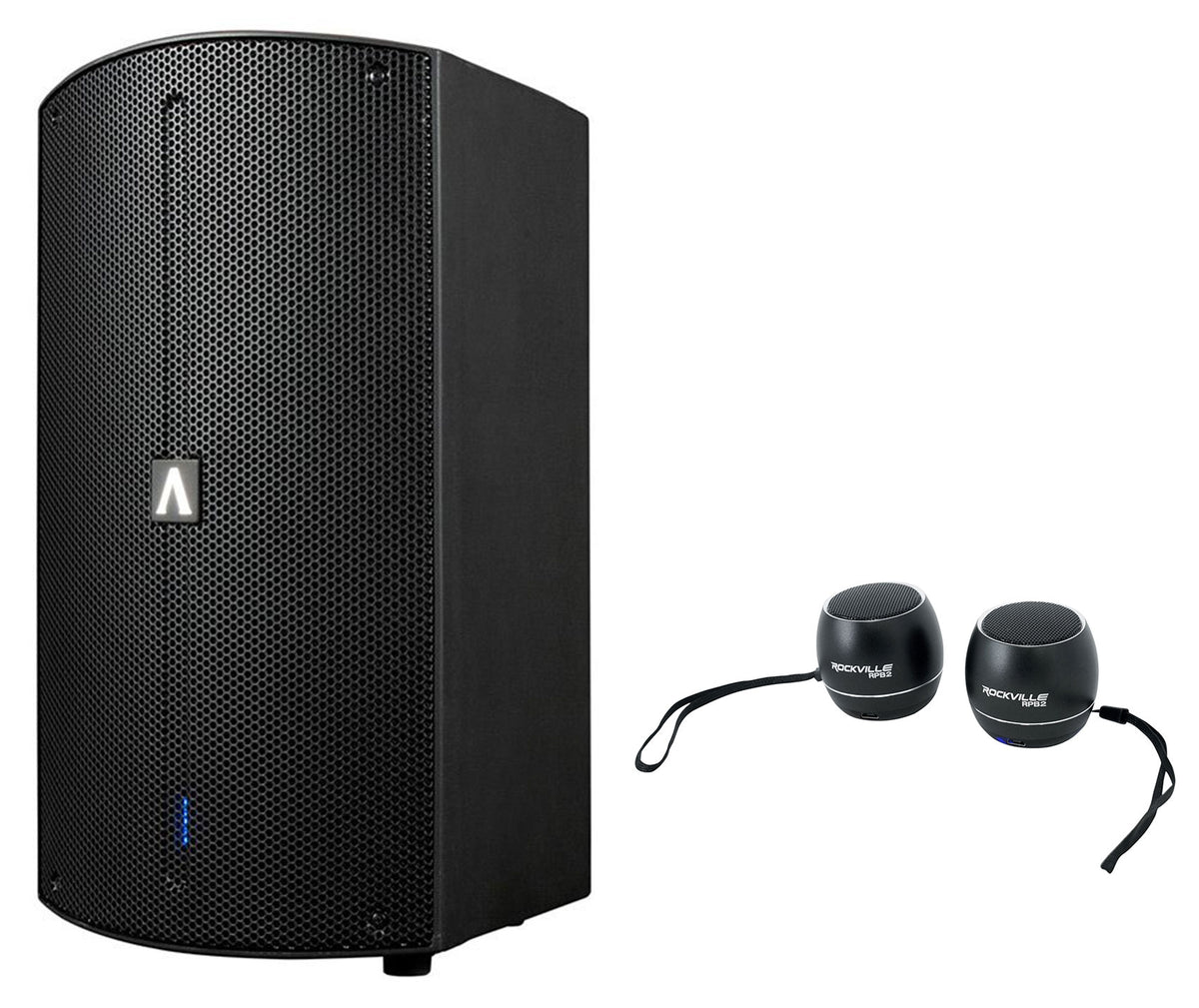 Avante Audio A10X 1000W 10" Powered Speaker + Rockville RPB3 Bluetooth Speakers