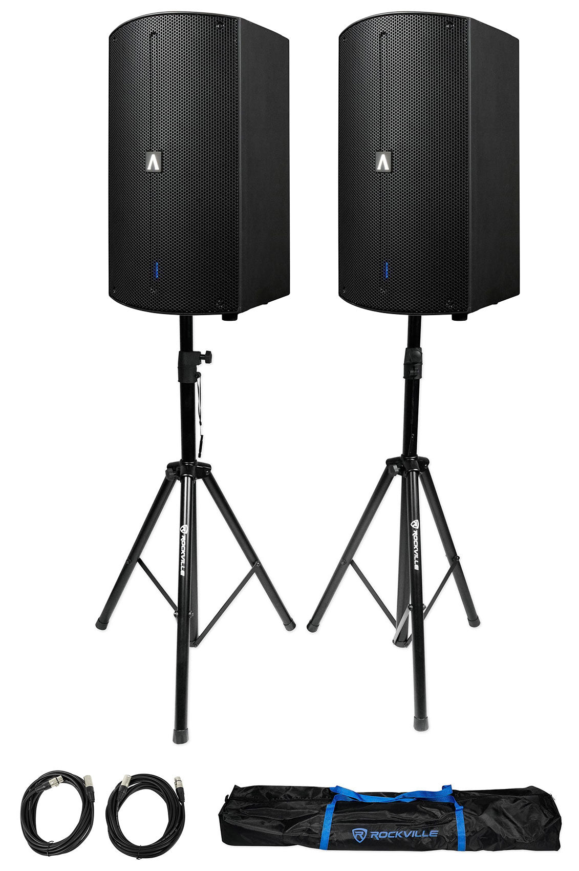 (2) A10X + Speaker Stands + XLR Cables