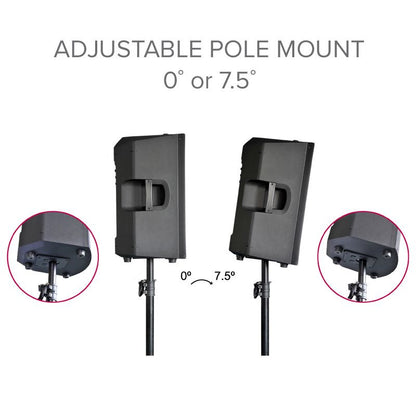 2 Avante Audio A15X 1200W 15" 2-Way Powered DJ PA Speakers+Stands+Microphone