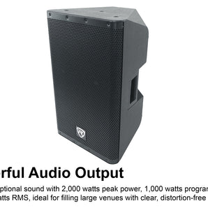 Rockville DX12 12" Class D 2000w PRO Powered Active DJ PA Speaker 500w RMS! Loud