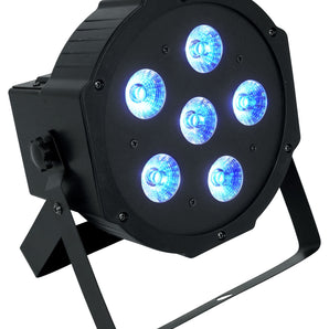 Rockville BATTERY PAR PACK 6RF Black (8) Rechargeable Wash Lights+Charging Case