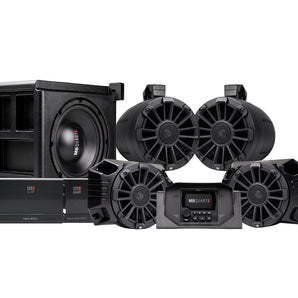 MB Quart MBQRG-STG5-1 Polaris Ranger (4) Speakers+Sub+Receiver+2 Amps+Enclosures