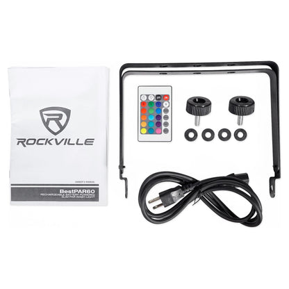 (10) BEST PAR 60 Rechargeable Wash Lights w/ Wireless DMX Controller