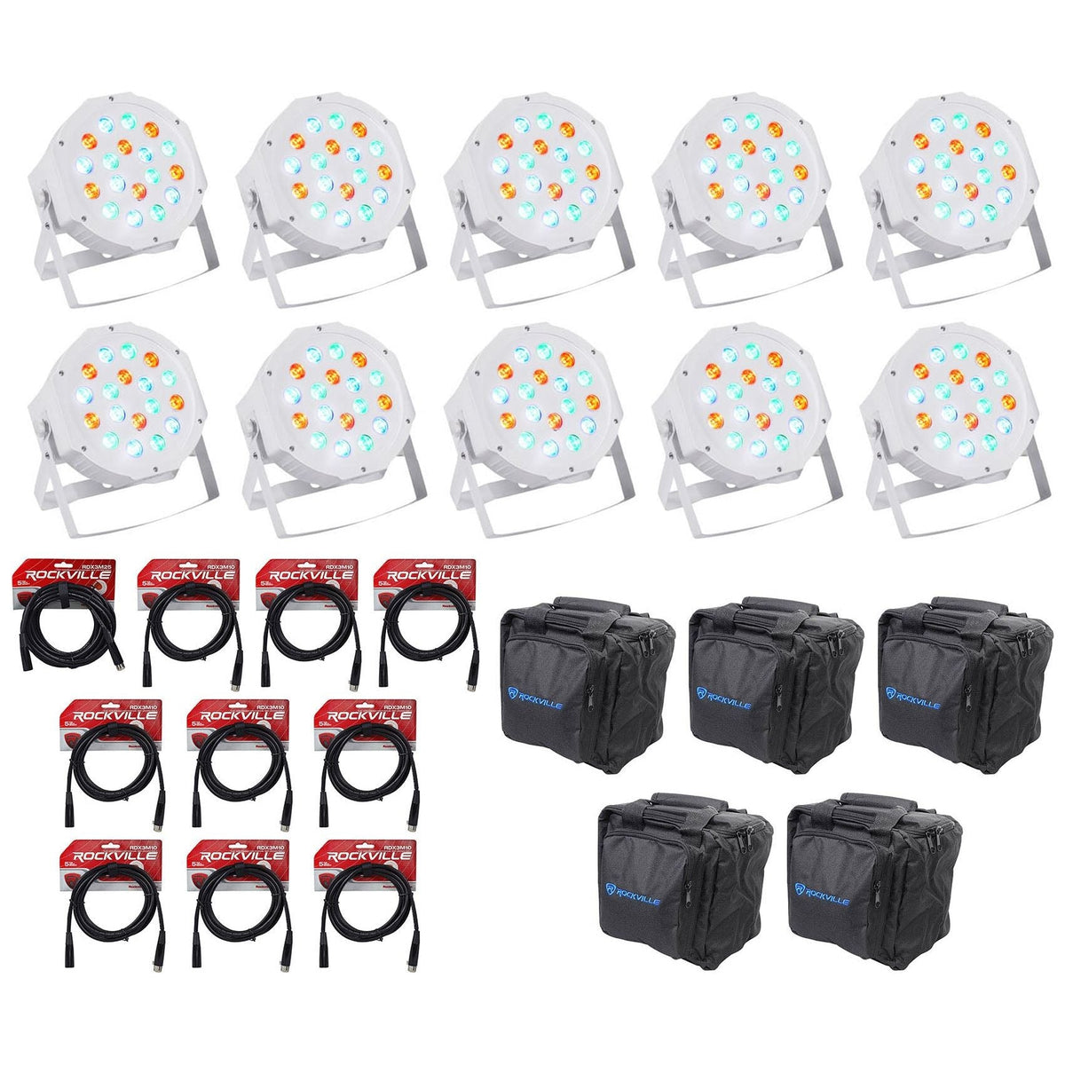 RockPAR50 White 10-Pack + RDX 10-Pack + RLB90 5-Pack