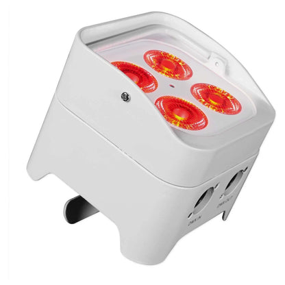 (12) BEST PAR 50 White Battery Wash Lights+ROCKFORCE W2 Controller