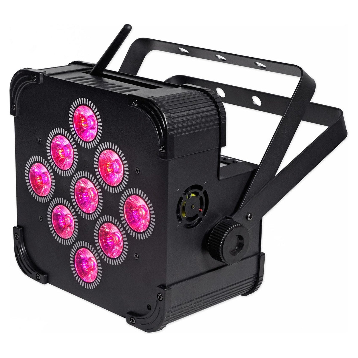 (12) BEST PAR 60 Battery Wash Lights+ROCKFORCE W4 DMX Controller
