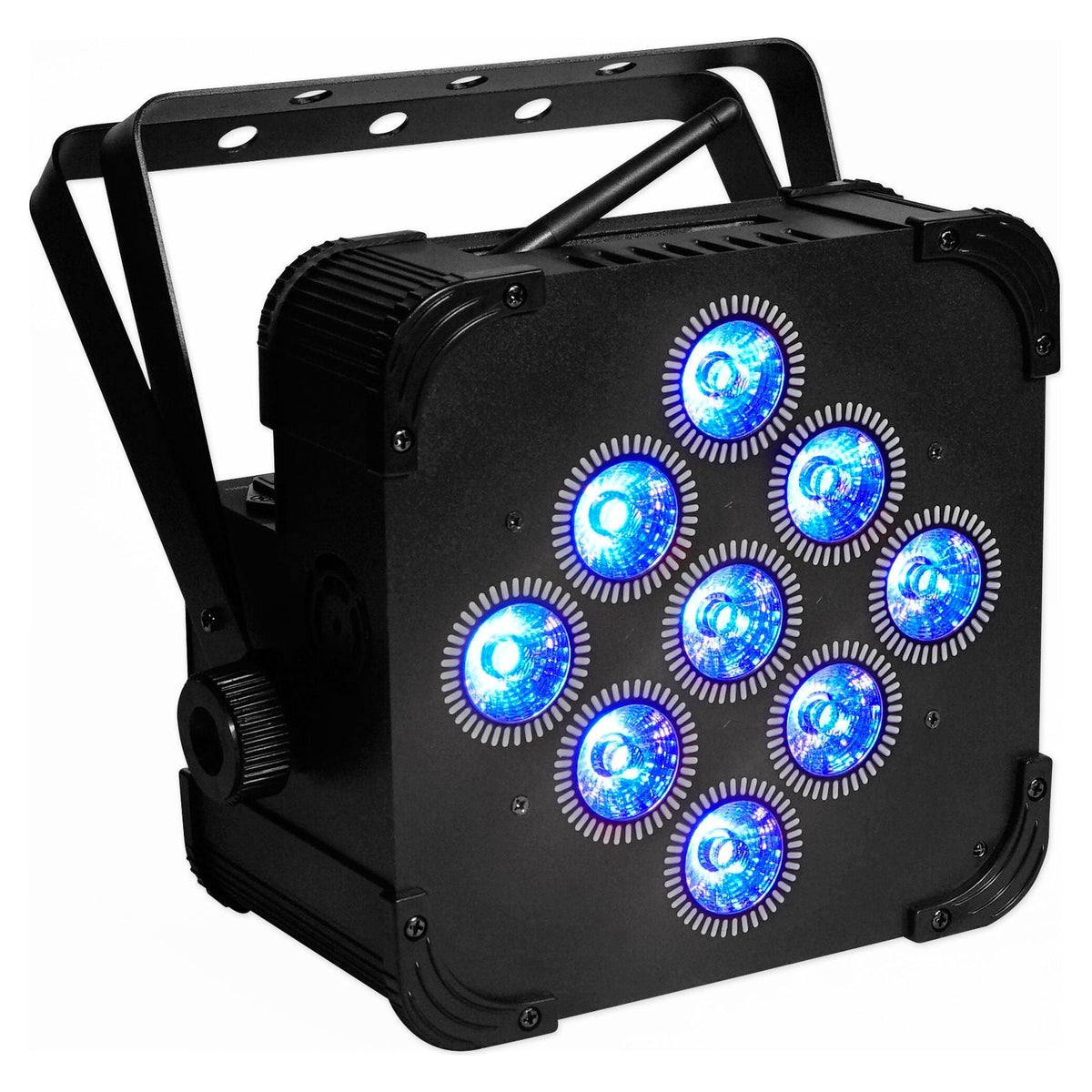 (12) BEST PAR 60 Battery Wash Lights+ROCKFORCE W4 DMX Controller