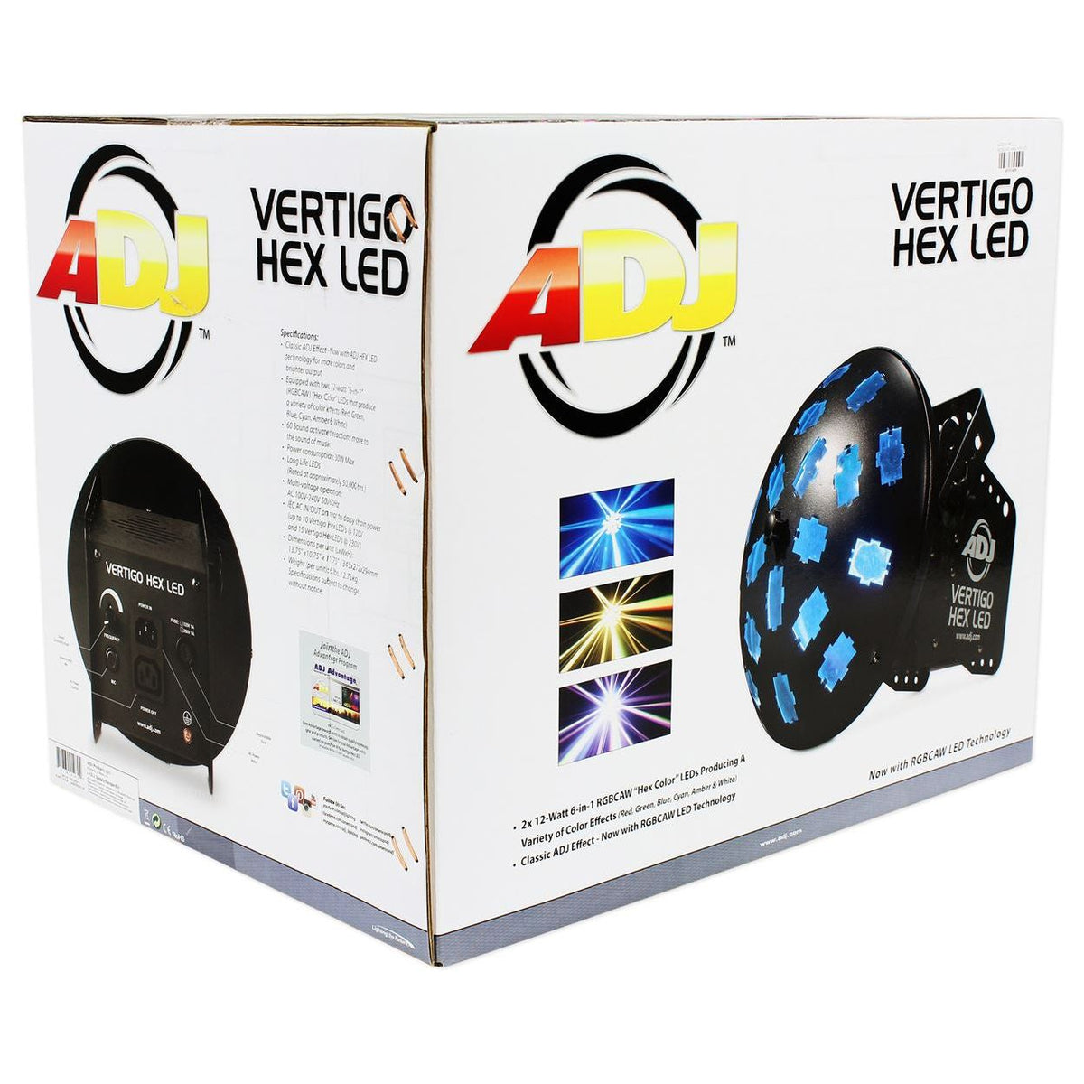 (2) VERTIGO HEX LED 12 Watt 6-Color Dance Floor Effect Lights