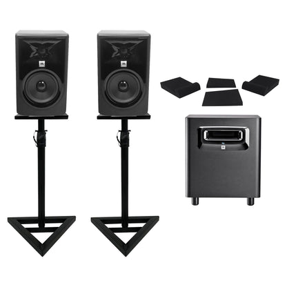 (2) 305P MkII Monitors + Stands + Pads + LSR310S Subwoofer