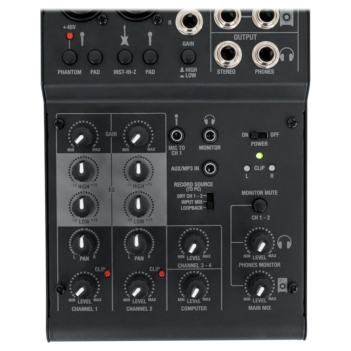 (2) JBL 305P MkII 5" Powered Studio Monitors+USB Interface 4-Channel Mixer w/EQ