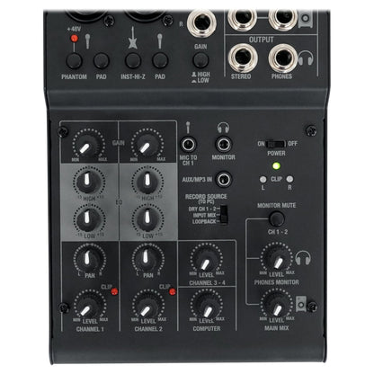 (2) JBL 305P MkII 5" Powered Studio Monitors+USB Interface 4-Channel Mixer w/EQ