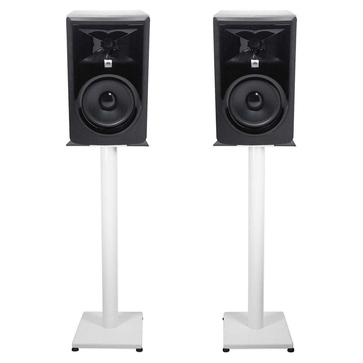306P MkII 6" Studio Monitor Pair with 29" White Steel Stands