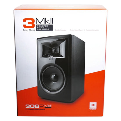 306P MkII 6" Studio Monitor Pair with 29" White Steel Stands