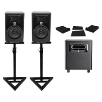 (2) 306P MkII Monitors + Stands + Pads + LSR310S Subwoofer