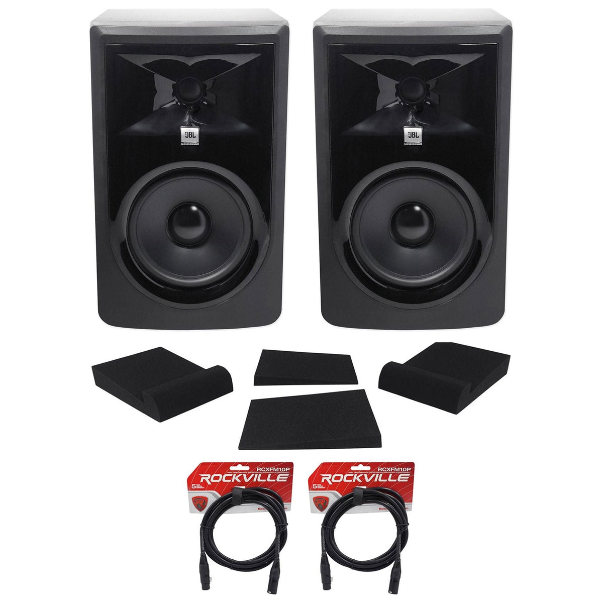 306P MkII 6" Studio Monitor Pair with Isolation Pads & XLR Cables