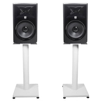 308P MkII 8" Studio Monitor Pair with 21" White Steel Stands