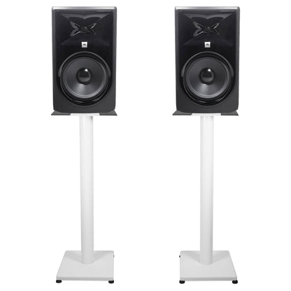 308P MkII 8" Studio Monitor Pair with 29" White Steel Stands