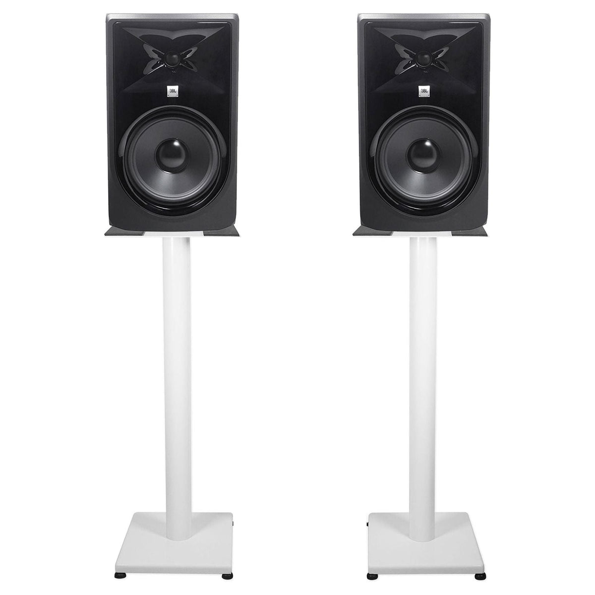 308P MkII 8" Studio Monitor Pair with 29" White Steel Stands