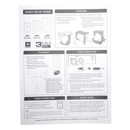 308P MkII 8" Studio Monitor Pair with 29" White Steel Stands