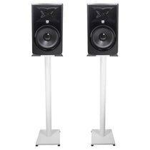 308P MkII 8" Studio Monitor Pair with 37" White Steel Stands