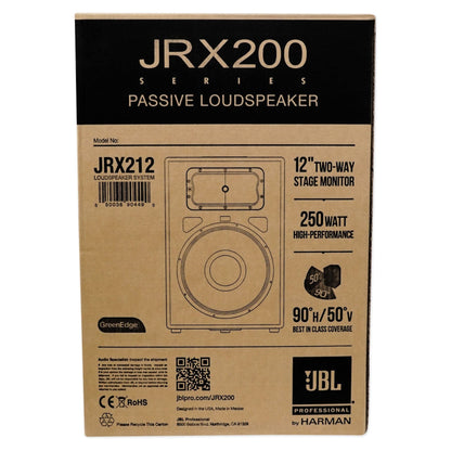 (2) JBL JRX212 1000w 12" Inch 2-Way DJ P/A Speaker Floor Wedge Monitors+DJ Light