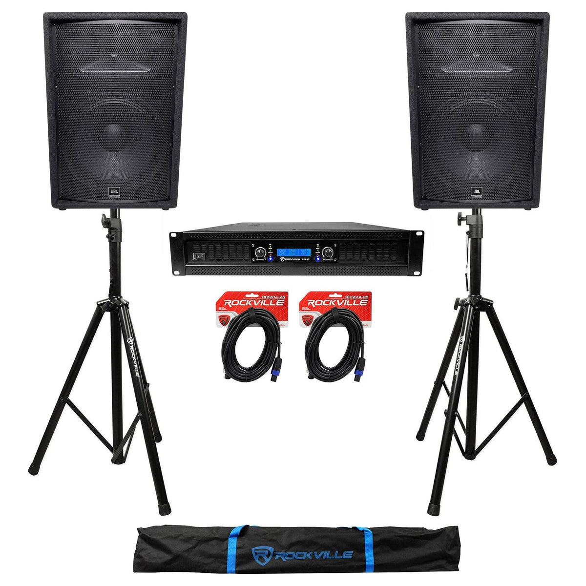 JRX215 PA System with RPA12 Amp and Stands