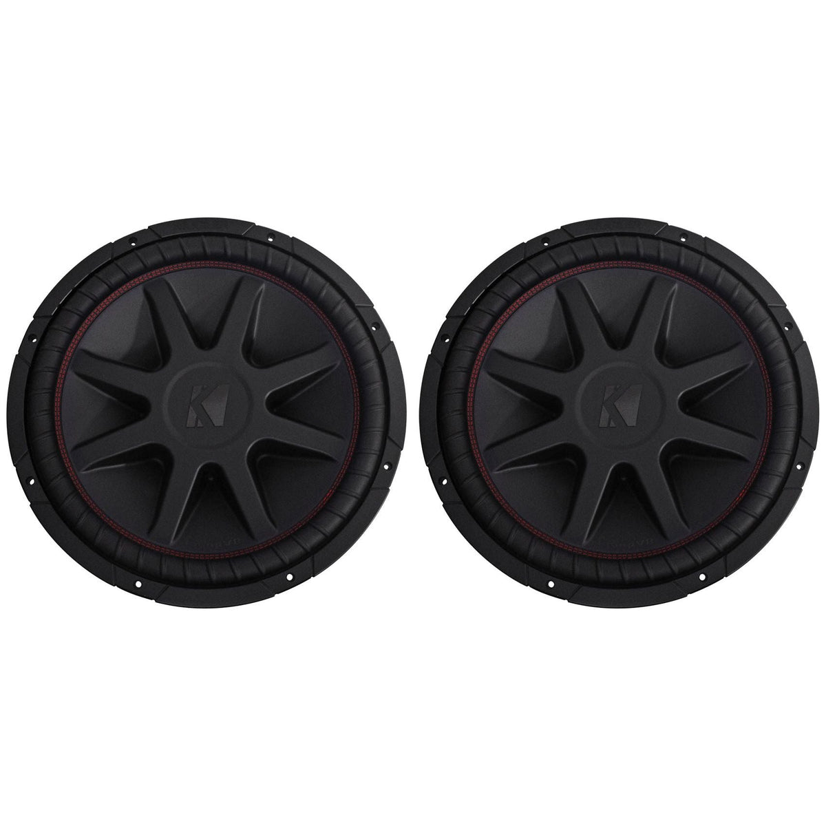 CompVR 15" 2000 Watt Dual 2-Ohm Car Audio Subwoofers, Pair