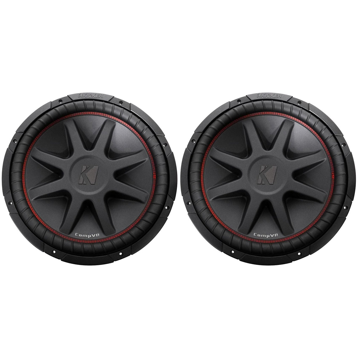 CompVR 15" 2000 Watt Dual 4-Ohm Car Audio Subwoofers, Pair