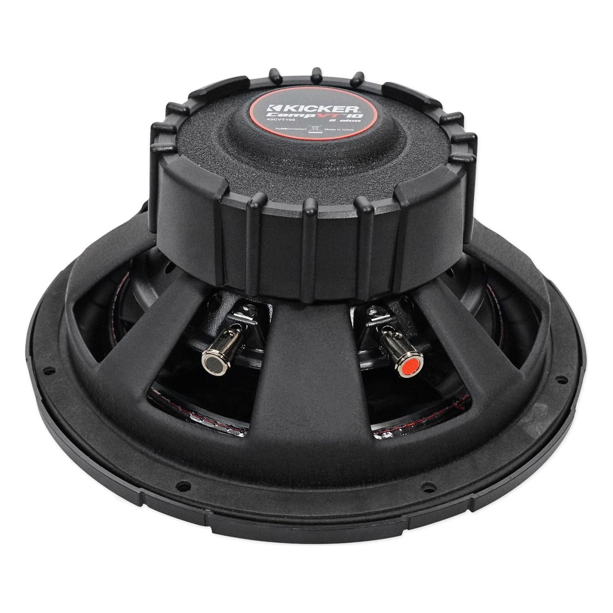 (2) 43CVT102 10" Shallow-Mount Car Subwoofers
