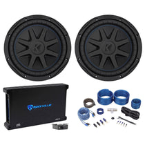 (2) 50CVX102 COMPVX 10" Car Subwoofers + Mono Amplifier + Amp Kit