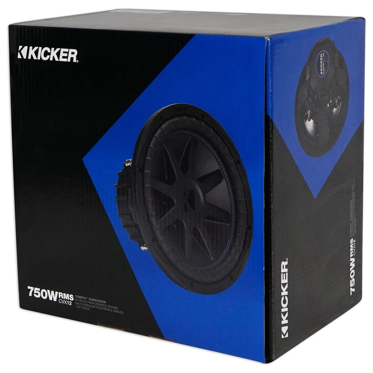 (2) 50CVX124 COMPVX 12" Car Subwoofer + Mono Amplifier + Amp Kit